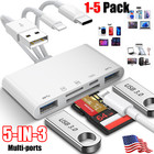 5 In 1 Memory Card Reader Usb 3 0 Otg Adapter Sd Card Reader For Iphone ipad Lot