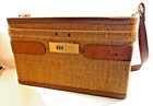 Hartmann Tweed   Belted Leather Train cosmetic Case - Vintage