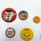 Vintage Pinback Buttons And Pins Lot Of 12 Avis Nixon Smile I m With Stupid  