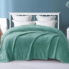 Fleece King Size Blanket For Bed  90x104 Inches Soft Cozy Jacquard Flannel Bl   