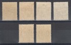 Falkland Islands Sc 30-35 Mlh  1912-1914 Kgv Definitives Cplt To 1sh Value  F-vf