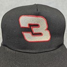 Vintage Dale Earnhardt Hat Nascar Racing Number 3 Snapback Osfm Black Usa Made
