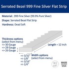 Serrated Bezel Wire 999 Fine Silver Flat Strip  11 Size Variations  Made In Usa