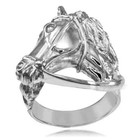 Gorgeous Horse Head Design Amazing Gift Men s Ring In Real 935 Argentium Silver