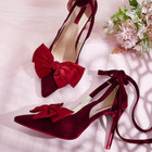 2pcs Bow Shoe Clips  Satin Shoes Buckle Removable Shoe Clips Elegant Shoes Clip 