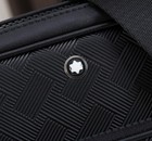 Montblanc Black Embossed Crossbody Bag 27  7 5  21cm Men Leather Shoulder Bag