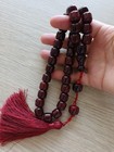 Cherry Islamic Prayer Bakelite Amber Rosary 14x14mm 33 Beads tasbih tasbeeh