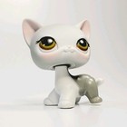 Littlest Pet Shop Lps Shorthair Short Hair Cat 138 Grey White Kitten 2004 Hasbro