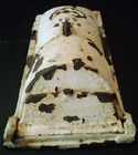 Vtg Cast Iron Mail Post Box Wall Mount Double Slot Unmarked Av