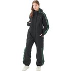 Women One Pieces Ski Suits Waterproof Warm Insulated Ski Jumpsuit Removable 