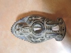 Vintage Antique Hand Carved Stone Oil Lamp Insence Burner  Old Man Statue