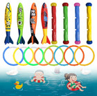 4pcs Underwater Diving Toys     Colorful Sinking Pool Game Set For Kids - New