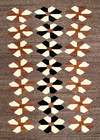 Fantastic Navajo    bisti    Rug  Pinwheel Design W  Vegetal Brown  Excellent  C1940
