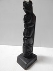 Authentic Argillite Antique Alaska Haida Nw Coast Indian Hand Carved Totem Pole