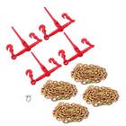 4 Set 3 8 -1 2  Ratchet Load Binder Chain And Bundle Kit 9215lbs 10ft G80 Chains