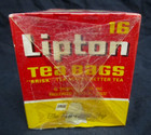 Vintage Nos 1970 s Lipton 16 Orange Pekoe Black Tea Bags Grocery Store Sealed