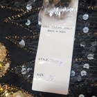 Shomax Black gold Sequined Embellished 100  Silk Top  Size 9 15  7073