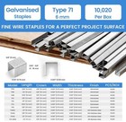 22 Gauge 71 Series 3 8  Crown Wide 3 8  Leg Length Galvanized Staples For Uphols