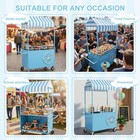 Ice Cream Cart With Lockable Wheels With Canopy For Fairs Festivals And Events