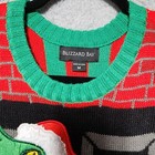 Blizzard Bay Ugly Christmas Sweater T-rex Dinosaur Door Decor Size Medium