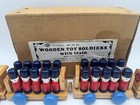 Vintage Chadwick Wooden Toy Soldiers W  Train Set Of 30 W Box 1986