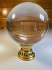Vintage 6  Crystal Ball Ornate Brass Stand Fortune Teller Scrying Sphere Occult