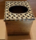 Vtg Ornate Gold Brass Bathroom Vanity Set Hollywood Regency Tissue Cover 
