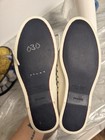 Sperry Men s Striped Canvas Boat Shoes White Black Lace Up Comfort Casual Logo