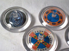 Vintage   Six  6  Clear Plastic Space Spinners   Disks