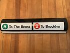 Nyc Ny Vintage Subway Roll Sign Nycta  2 Train Brooklyn  5 Bronx Mta Tape Over