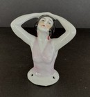 Vintage 2 25    5950 Porcelain Pin Cushion Half Doll Germany Vgc Flapper Deco  