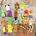 Huge Lot Of 21 Assorted Plush Hand Puppets Melissa And Doug Plus Others