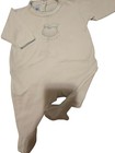 Vintage Petit Bateau Gloups White Blue Duck Footed Sleeper Romper 1m 54cm French