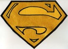 7  X 10  Large Embroidered Superman Cape - Yellow   Black Embroidered Patch