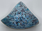 Vintage Signed Marion Lang Enamel Copper Bowl Mcm For Shreve Crump Low Co 