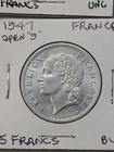 1947 France 5 Francs Coin Brilliant Uncirculated Open 9