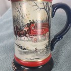 1990 Budweiser Beer Stein An American Tradition Clydesdale Horses Wagon Sampson