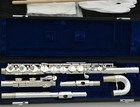 D  Roller Silver Alto Flute G Tone W  Abalone Straight Curved Headjoin Mtfl-502