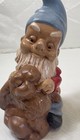 1970s Ceramic Garden Dwarf   Gnome  Hand Painted 