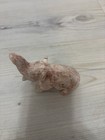Hand Carved Stone Marble Pink Elephant Figurine Statue 