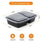  100 Containers 100 Lids  35oz Plastic Meal Prep Food Containers For Restaurants