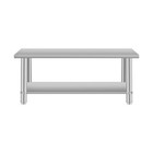 Nsf Stainless Steel Work   Prep Table W  Casters   Commercial Restaurant Kitchen