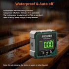 Digital Angle Finder - 4-side Magnetic Green Laser Inclinometer - By Proster