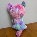 Ty Beanie Boo Izabella Cat Plush Toy Rainbow Tie Dye Sparkle Eyes 6 Inch