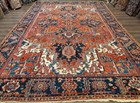 Antique Heriz Serapi Rug 9x13