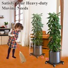 Heavy Duty Plant Caddy With Wheels  2 Pack Metal Rolling Plant Stand Indoor Outd