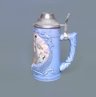 Vintage Longton Crown Lidded Beer Stein Collectible Statue Of Liberty