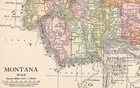 1911 Antique Montana Map Vintage State Map Of Montana Gallery Wall Art 2881