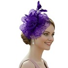 Fascinators Hats For Women Vintage Tea Party Hat Fancy Dress Fascinator  Purple
