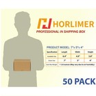 Horlimer 7x5x4 Inches Shipping Boxes Set Of 50  7  X 5  X 4   Brown-50 Pack